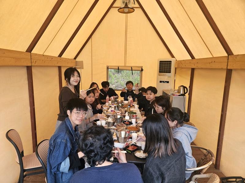 글램핑에서 함께한 식사
