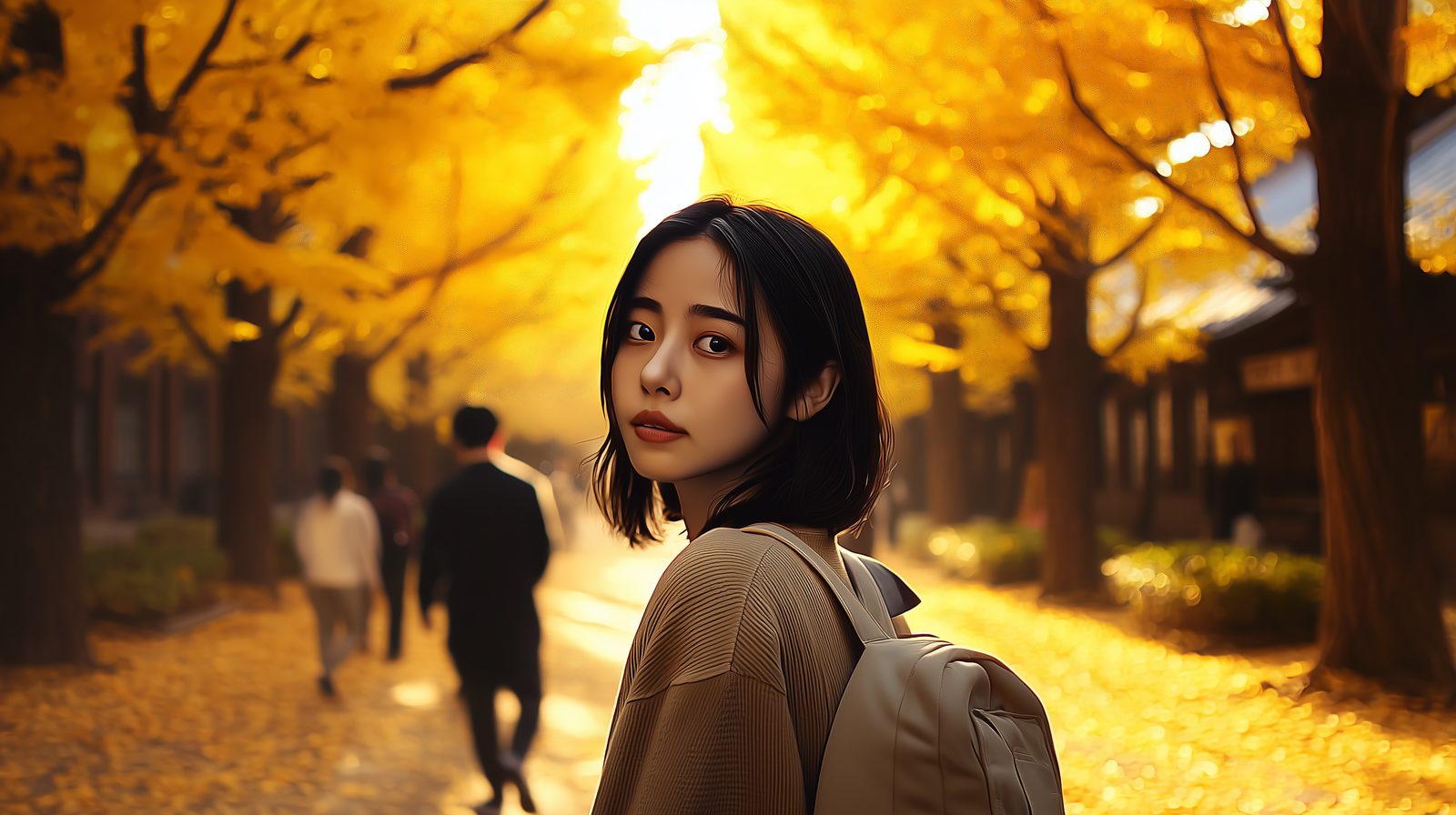 은행잎 물든 캠퍼스에서 돌아보는 순간
